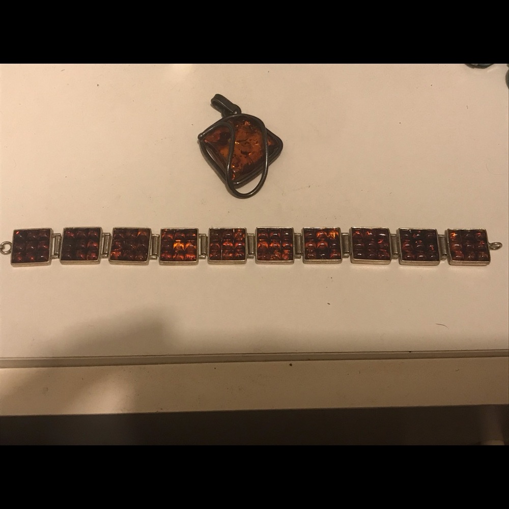 Amber Silver bracelet